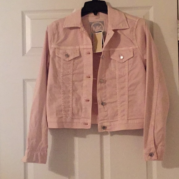 blush pink jean jacket